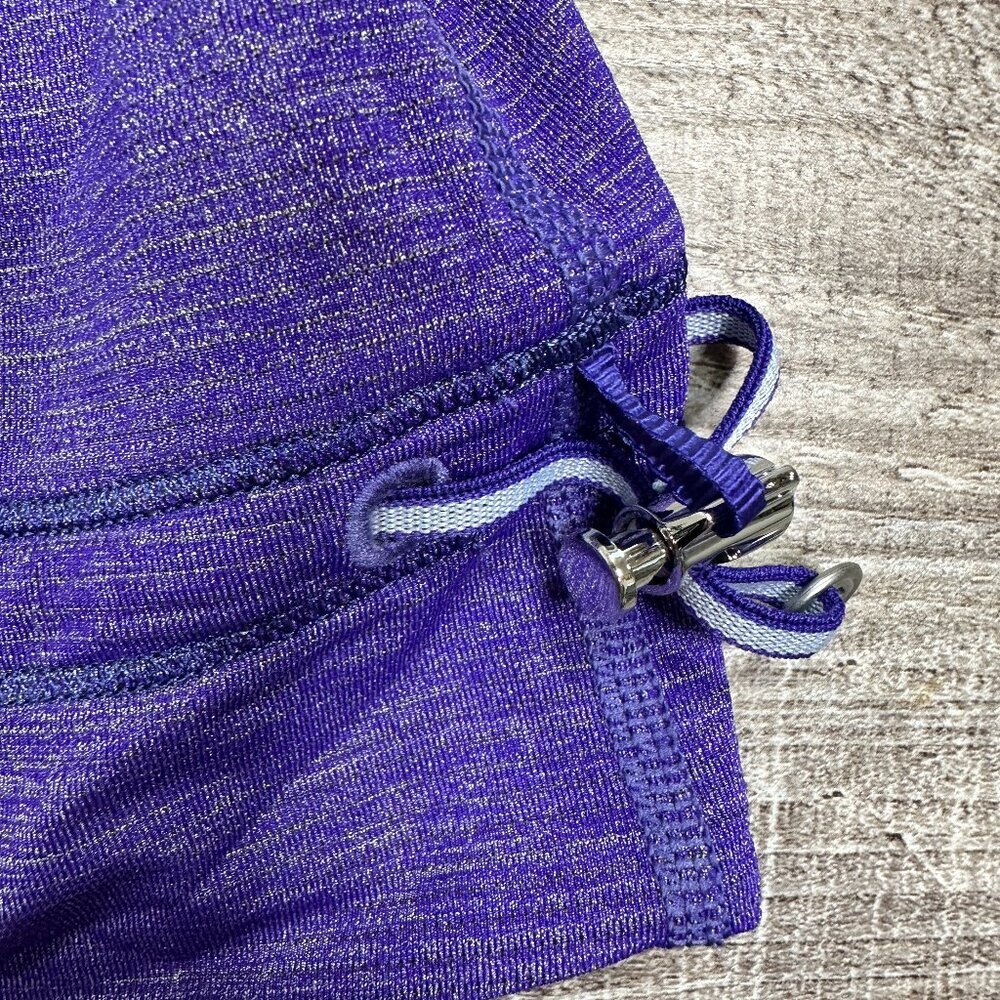 Lululemon Purple Rest Less Heathered Bruised Berry Wee Stripe cinched tank 4 - Picture 6 of 11